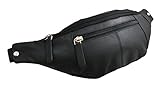 Visconti 721 Bauchtasche aus weichem Echtleder, Gürteltasche, schwarz (Schwarz) - 43237-2