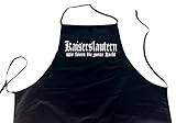 ShirtShop-Saar Kaiserslautern - Wir feiern die ganze Nacht; Schürze (Latzschürze - Städte, Grillen, Kochen, Berufsbekleidung, Kochschürze), schw