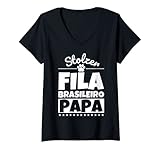 Damen Stolzer Fila Brasileiro Papa T-Shirt mit V