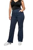 Ulla Popken Damen Weite Marlene, Mary Jeans, Dark Denim, 46