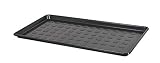 Kreher XL Mehrzweckablage, Schuhablage aus Kunststoff in Schwarz. Rechteckig, ca. 79 x 38 x 3 cm. Robust und abwaschb