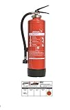 6Liter Gel-Feuerlöscher Gellöscher Sonderlöscher für Lithium-Ionen-Akkus DIN EN 3, GS + Wandhalter + Standfuß, 8 A = 2 LE Feuerlöscher mit Instandhaltungsnachweis von MBS-FIRE