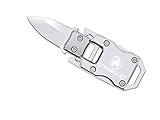 Steinbock7 Mini Outdoor Messer EDC - Survival Knife passend zum Armband, klein und leicht für die Überlebensausrüstung, Gürtelmesser, Taschenmesser, Faustmesser, Silb