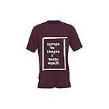 Kreative Details T-Shirts personalisierbar – personalisiertes T-Shirt. Ihr Foto oder Design auf einem T-Shirt mit Spruch und Foto ! grau Weinrot L