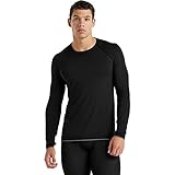 icebreaker Mens 200 Zone Seamless Ls Crewe Thermo-Shirts Herren, Herren, 105187001M, schwarz, M