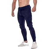 Herren Sporthose Four Seasons Solid Color Fashion Vielseitig und bequem Outdoor Jogging Freizeithose mit Taschen und Kordelzug L