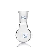ZHINWEN. Laborinstrumente 3pcs- 10 ml Kochkolben Single Standard Mund, Joint 14/23, Round Bottom Einzel Neck Destillierkolben Destillierapparat (Capacity : 10ml)