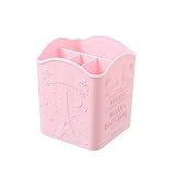 DAHDXD Portable Office Desktop-Pen-Halter-Behälter Kosmetischer Verfassungs-Bürsten-Kasten-Kasten (Color : Pink)