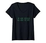 Damen Computer Held PC Retter Nerdy T-Shirt mit V