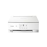 Canon PIXMA TS8351 Drucker Farbtintenstrahl Multifunktionsgerät DIN A4 (Scanner, Kopierer, 4.800 x 1.200 dpi, 6 separate Tinten, USB, WLAN, Duplexdruck, 2 Papierzuführungen, 5 GHz Support), weiß