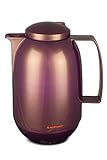 ROTPUNKT Isolierkanne 660 Karin 1,0 l | Zweifunktions-Drehverschluss | BPA-frei - gesundes Trinken | Made in Germany | Warm + Kalthaltung | Glaseinsatz | Shiny Amethy