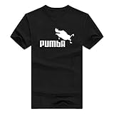 DNBUIFHSD Mode T-Shirt Herren Baumwolle T-Shirts Sommer T-Shirt männlich Boy Skate T-Shirt Tops Workout-Shirts Kurzarm Pumba Letter Print-XL