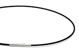 Heideman Halskette Damen Linea 1 aus Edelstahl Farbe schwarz Kette für Frauen mit Doppeclip Verschluss Collier für Charms und Schmuck Anhänger Länge 38