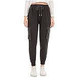 KOG Damen Hose mit Gummizug Elegant Hose High Waist Damen Stoffhose Casual Locker Bleistifthose Freizeithose mit Taschen Frauen Einfarbig Leicht Pants Weich Straight Bein Hosen Sommerhose Sw