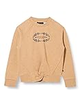 Scotch & Soda Mädchen Wrap-over Artwork in Organic Cotton Sweatshirt, Sand Melange 0610, 128 EU