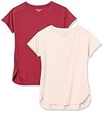 Amazon Essentials Studio Relaxed-fit Lightweight Crewneck fashion-t-shirts, Hellrosa/Weinrot, M