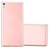 Cadorabo Hülle für Sony Xperia XA Ultra in Metall ROSÉ Gold – Hardcase Handyhülle aus Plastik gegen Kratzer und Stöße – Schutzhülle Bumper Ultra Slim Back Case Hard C
