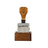 SUQ Retro Roller Datum Stempel, hölzerne Datum Stempel, Rolling Wheel Stamp Schriftart, für DIY Handwerk Karte Machen Planer Scrapbooking Lieferungen Kunst Dek