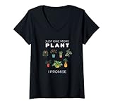 Damen Zimmerpflanzen Gartenbau Gartenarbeit Garten Gewächshaus Blatt T-Shirt mit V