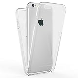 Kaliroo Handyhülle 360 Grad kompatibel mit iPhone 6 | 6S, Full-Body Schutzhülle Hardcase hinten & Displayschutz vorne mit Silikon Bumper, Slim Full-Cover Case Komplett-Schutz Hülle Etui - Transp