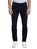 TOM TAILOR Herren 1021162 Marvin Straight Jeans mit Taschendetails, 10136-Dark Blue Denim, 33W / 30L