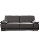 CAVADORE 3-Sitzer Sofa Corianne in Kunstleder / Leder-Couch in hochwertigem Kunstleder und modernem Design / Mit Armteilfunktion / 217 x 80 x 99 / Kunstleder g