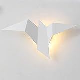 Kreative LED Wandleuchte Innen Modern Wandlampe, Dekoration Wandbeleuchtung für Schlafzimmer, Kinderzimmer, Wohnzimmer, Treppe, Flur, Leselaum, Lange 34cm, Hoch 16cm, 3000K (Weiß)