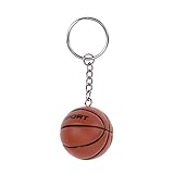 Amosfun Rugby Basketball Fußball Schlüsselanhänger Lustige Schlüsselband PU Taschenanhänger Auto Schlüsselring Anhänger Geschenk für Kinder Damen H