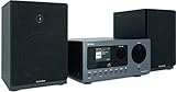 TechniSat DIGITRADIO 700 - Mikro-HiFi System (Internetradio, DAB+, UKW, CD-Player, Bluetooth, 40 Watt RMS Stereo-Boxen, Kopfhöreranschluss, Wecker, Sleeptimer, Kompaktanlage, Fernbedienung) schw