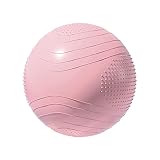 Matedepreso 65 cm Yoga-Ball, PVC-Übungsball mit Pumpe, rutschfest, universell für Fitnessstudio, Zuhause, Geschenk (Pink)