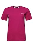 Superdry Womens W1010519A T-Shirt, Magenta Marl, XL