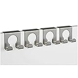 TP-Produkte 16114 Kleiderhaken Türhaken Tür Gaderobe Gaderobenhaken, 4 Haken, 5 X 5