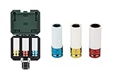 PARKSIDE® Schlagschrauber Schoneinsätze Schoneinsätze für Schlagschrauber KFZ Auto Werkstatt Steckschlüssel Radmontage Schonnü