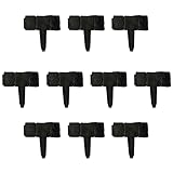 EESLL Gartenumrandung aus Steinimitat, 20 Stück, Kunststoff-Stein-Effekt, Rasenkante, Zaun dekorative Bordüre, Gartenumrandung für Gartendek