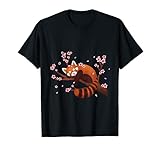 Vintage Red Panda Japanese Kirschblüte Flower Blume T S