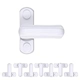 8er Set MFT Fenster Fenstersicherung T-Form I Sash Jammer für Fenster und Türen I Einbruchschutz durch Verriegelung der Fenster I Kindersicherung von Tür und Fenster in weiß (RAL 9016)