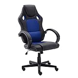 LKANG Bürostuhl PU. Ledertischspielstuhl, ergonomischer Einstellbarer Rennstuhl, Task rotierender Executive-Computerstuhl (Color : Army Green)