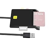 Itrimaka USB Universal Access Card Reader Hochgeschwindigkeits-SIM-Kartenleser für Chipkarten und PC-Betriebssy