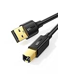 UGREEN Druckerkabel USB Printer Cable Drucker Kabel USB Kabel Drucker USB A auf USB B Stecker Scanner Cable kompatibel mit HP, Canon, Epson, Lexmark, Brother, Dell - Vergoldete Kontakte (3m)