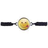 Mylery Armband mit Motiv Emoji Smiley Smilies Gesicht Nr. 21 Silber 16