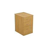 Office Hippo Hochwertiger Unterschreibtisch mit 3 Schubladen, Nova Oak, 120