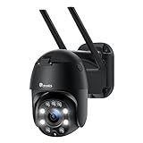 5X Optischer Zoom Überwachungskamera Aussen WLAN, Ctronics Dome PTZ WiFi IP Kamera Outdoor mit Mensch Bewegungsmelder, Automatische Verfolgung, 30m Nachtsicht in Farbe, 2-Wege-Audio, IP66 W