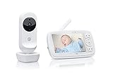 Motorola Ease 44 Connect - WiFi Babyphone mit Kamera - 4,3 Zoll Video Babyphone HD Display - Hubble App - Nachtsicht, Schlaflieder, Mikrofon, Raumtemperaturüberwachung - Weiß