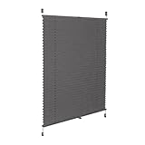 Laneetal Plissee Rollo ohne Bohren Klemmfix UV-Schutz, Jalousie Plisseerollo Sichtschutz, Faltrollo Blickdicht Easyfix, Rollo für Fenster & Tür lichtdurchlässig, 90x130 cm,