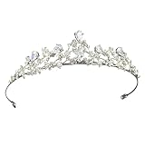 Blume Strass Krone, Kristallkopfköpfe Hochzeit Kronen für Braut Haarschmuck Dek