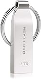 Licyley USB Stick 2TB Speicherstick USB 3.0 USB-Stick Wasserdicht USB-Flash-Laufwerk Metall USB Sticks mit Schlüsselring Mini Memory Stick 2000GB für PC/Computer/Laptop/Tab