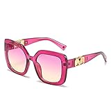 arhujion Sonnenbrillen 2021 Große Rahmen Platz Sonnenbrille Frauen Luxus Marke Designer Übergroße Brillen Vintage Farbverlauf Lenes Sonnenbrille UV400 Mens Sonnenbrillen (Lenses Color : Tea)