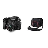 Panasonic LUMIX G DMC-G70KAEGK Systemkamera (16 Megapixel, OLED-Sucher, 7,5 cm OLED Touchscreen) mit Objektiv H-FS14042E schwarz & LUMIX DMW-PGH68XEK Systemtasche, schw