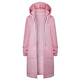 Zshosam Damen Trenchcoat Lange Windjacke lässige langärmelige Jacke Revers Windjacke mit Gürtel zweireihig Frühling und Herbst Damen lässige Modejack