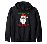 Brown Santa Funny Christmas Don't Try Me Real AF Herren Damen Kapuzenjack